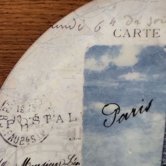 Eiffel Towel Paris decorative ceramic plate with metal plate holder - Picture 10 of 11